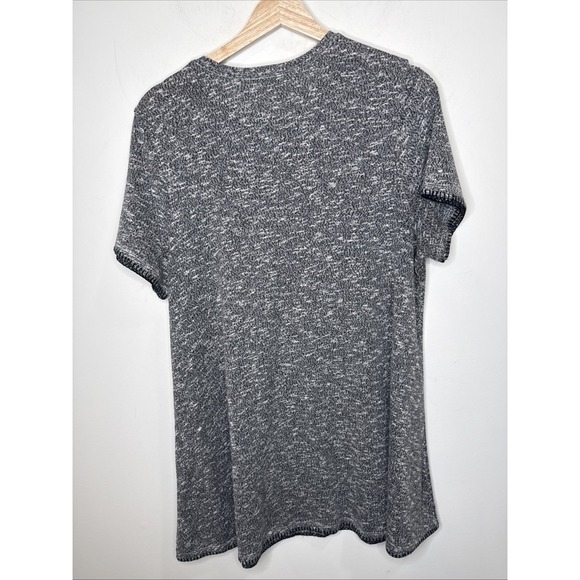 Natural Life Tunic T-Shirt Dress Womens XL Gray Knit Short Sleeve Swing Stretch - Picture 2 of 4